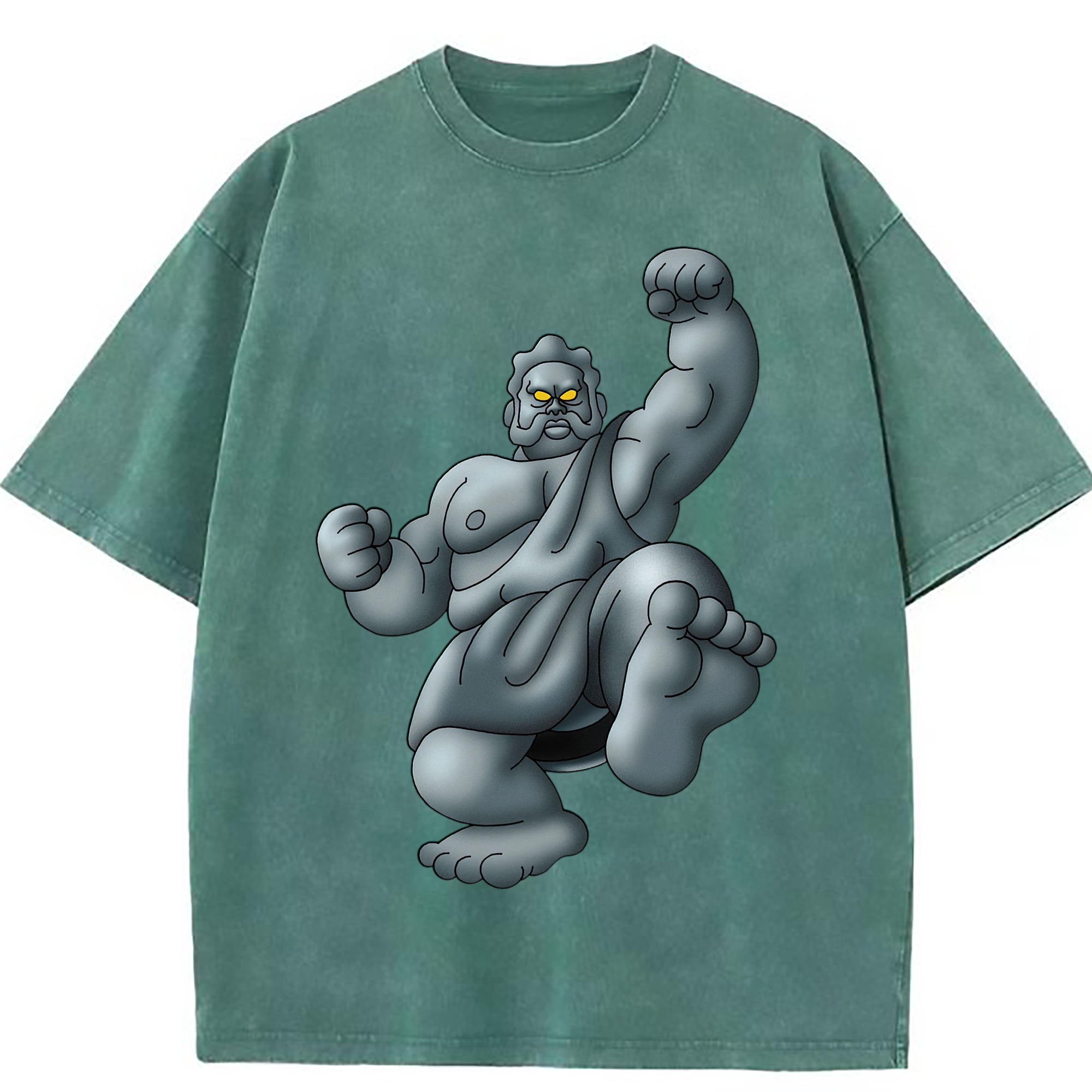 （画像用） ドラゴンクエスト Doragon Kuesuto Dragon Quest 綿100% ヴィンテージ風 半袖Tシャツ（フロントプリント）